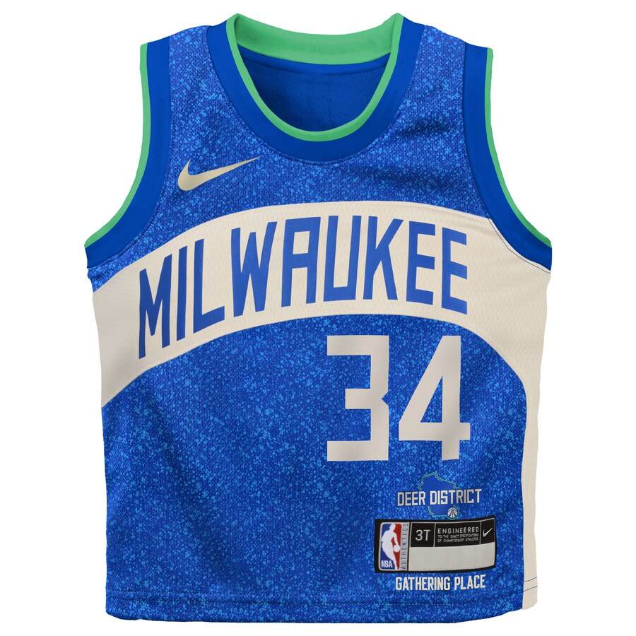 Infant Milwaukee Bucks Giannis Antetokounmpo Nike Royal 2023/24 Swingman Replica Jersey - City Edition