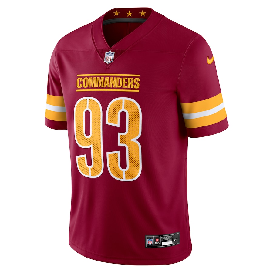 Mens Washington Commanders Jonathan Allen Burgundy Vapor Untouchable Limited Jersey