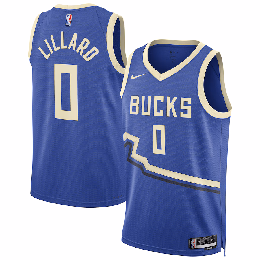 Damian Lillard Milwaukee Bucks Nike Unisex 2024/25 Swingman Player Jersey - City Edition - Royal