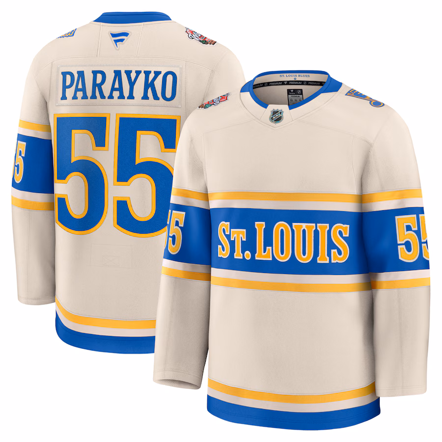 Colton Parayko St. Louis Blues Fanatics 2025 NHL Winter Classic Premium Player Jersey - Cream