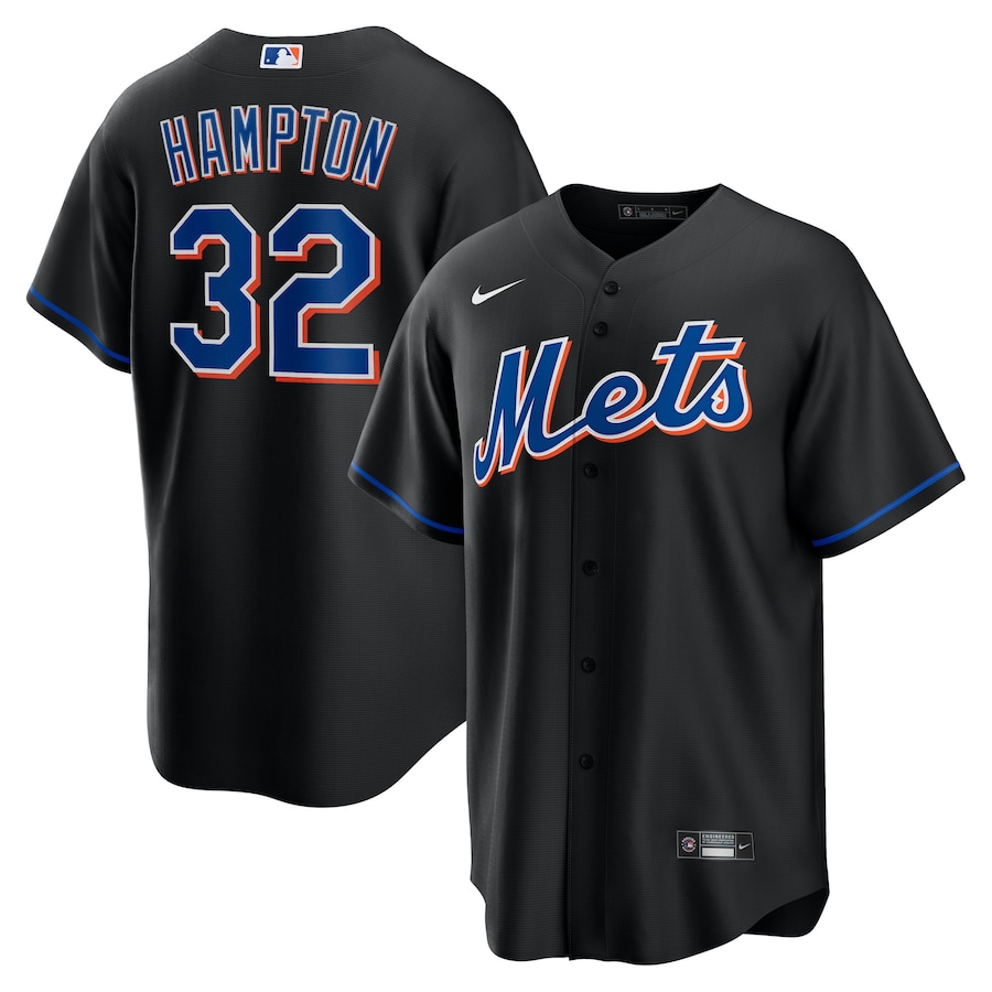 Men's New York Mets Mike Hampton Black 2022 Alternate Replica Player Jersey