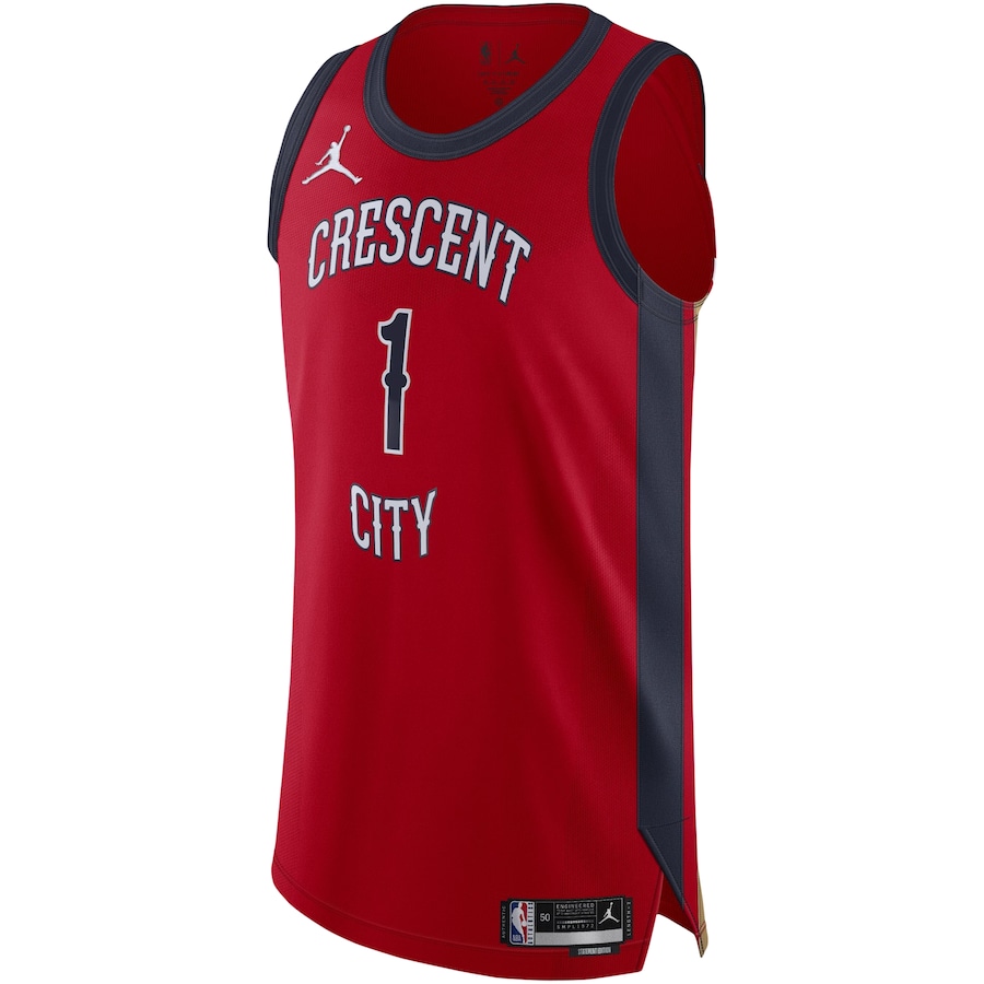 Men's New Orleans Pelicans Zion Williamson Jordan Brand Red Authentic Jersey