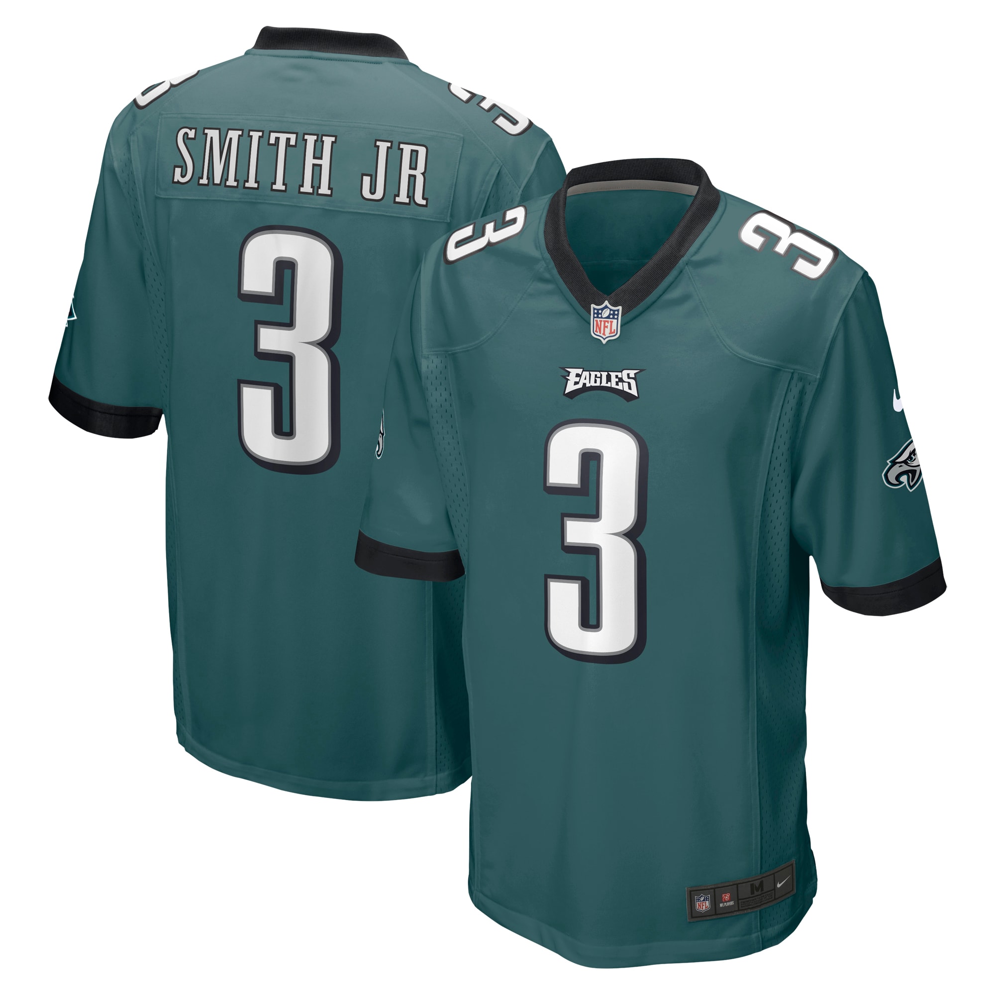 Nolan Smith Philadelphia Eagles 2023 NFL Draft First Round Pick Game Jersey - Midnight Green