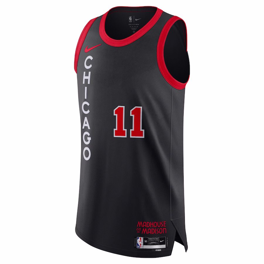 Men's Chicago Bulls DeMar DeRozan Nike Black Authentic Jersey - City Edition
