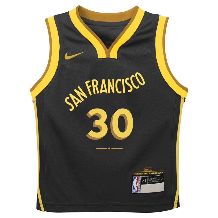 Infant Golden State Warriors Stephen Curry Nike Black 2023/24 Swingman Replica Jersey - City Edition