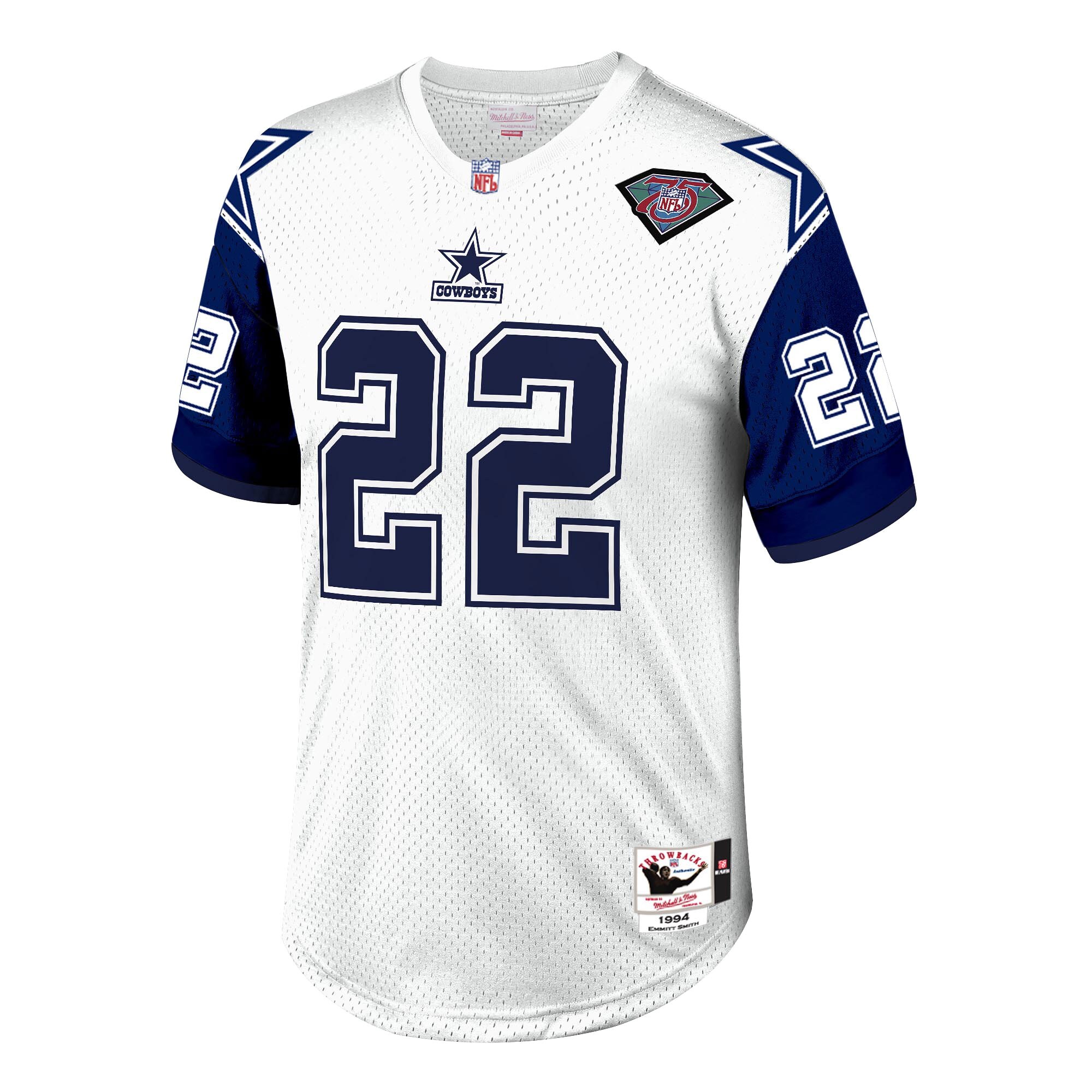 Emmitt Smith Dallas Cowboys 1996 Mitchell & Ness Authentic Throwback Retired Player Jersey - White