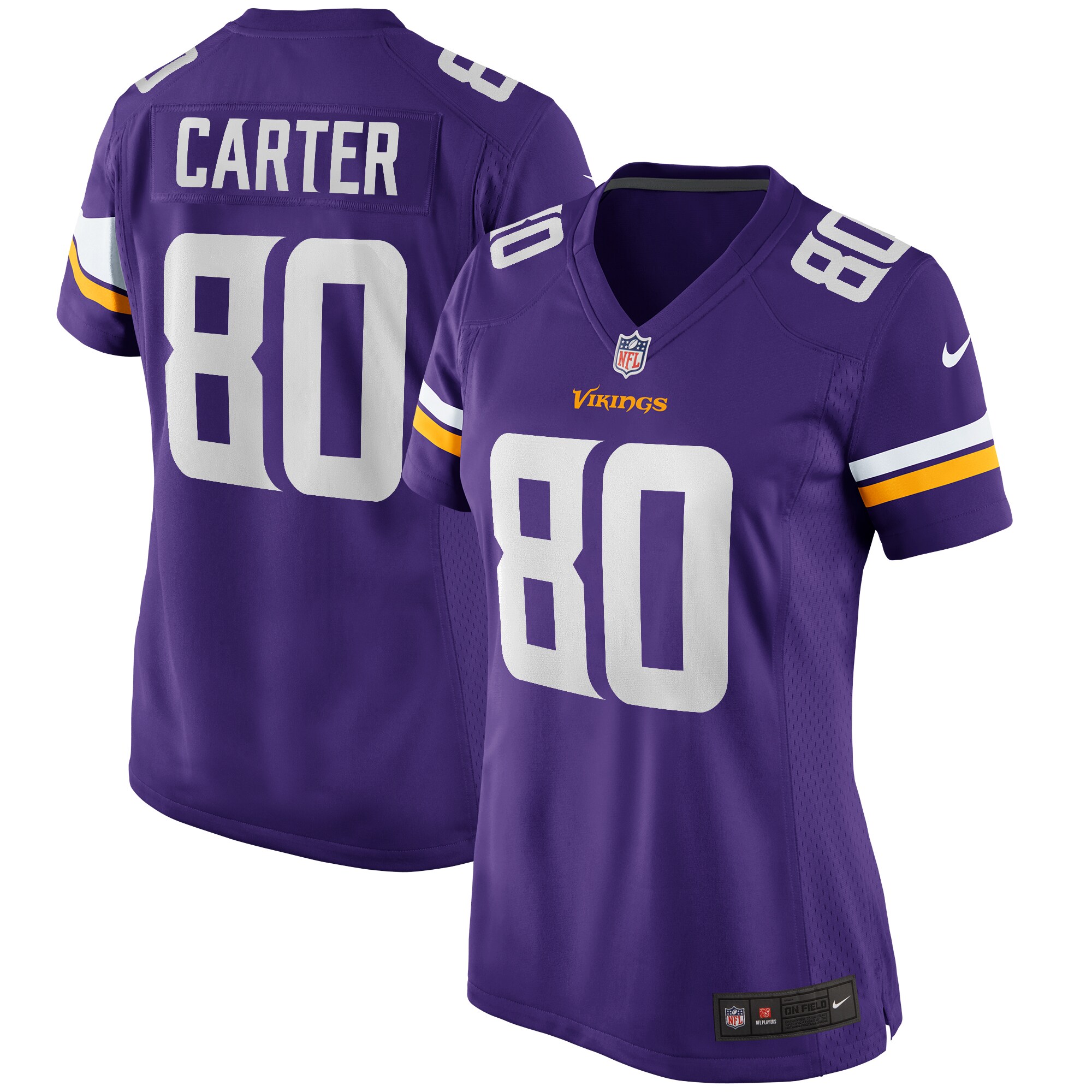 Cris Carter Minnesota Vikings Women's Game Retired Player Jersey - Purple