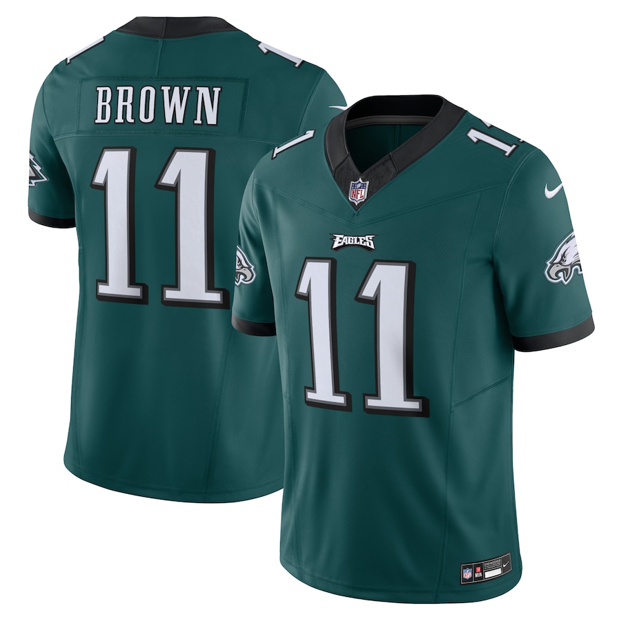 Mens Philadelphia Eagles A.J. Brown Green Vapor F.U.S.E. Limited Jersey