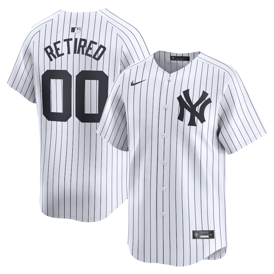 Men's New York Yankees White Home Limited Pick-A-Player Retired Roster Jersey