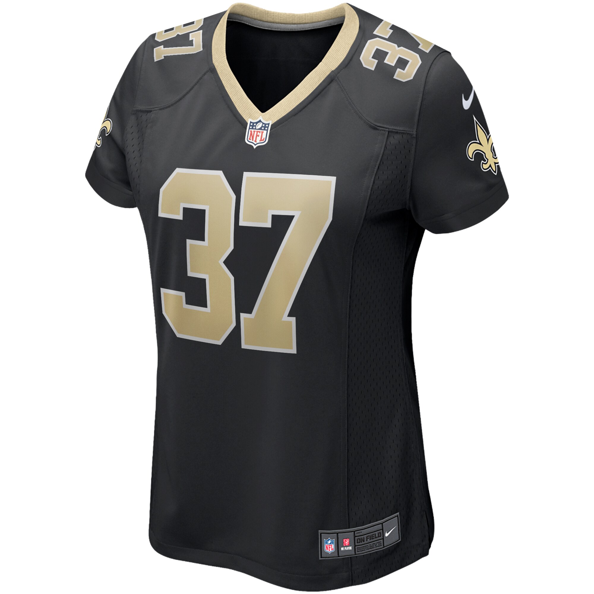 Steve Gleason New Orleans Saints Women's Game Retired Player Jersey - Black