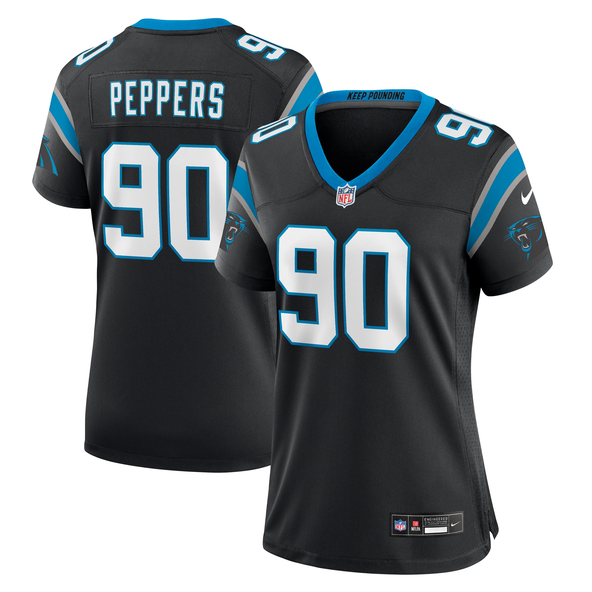Julius Peppers Carolina Panthers Women's Retired Player Game Jersey - Black