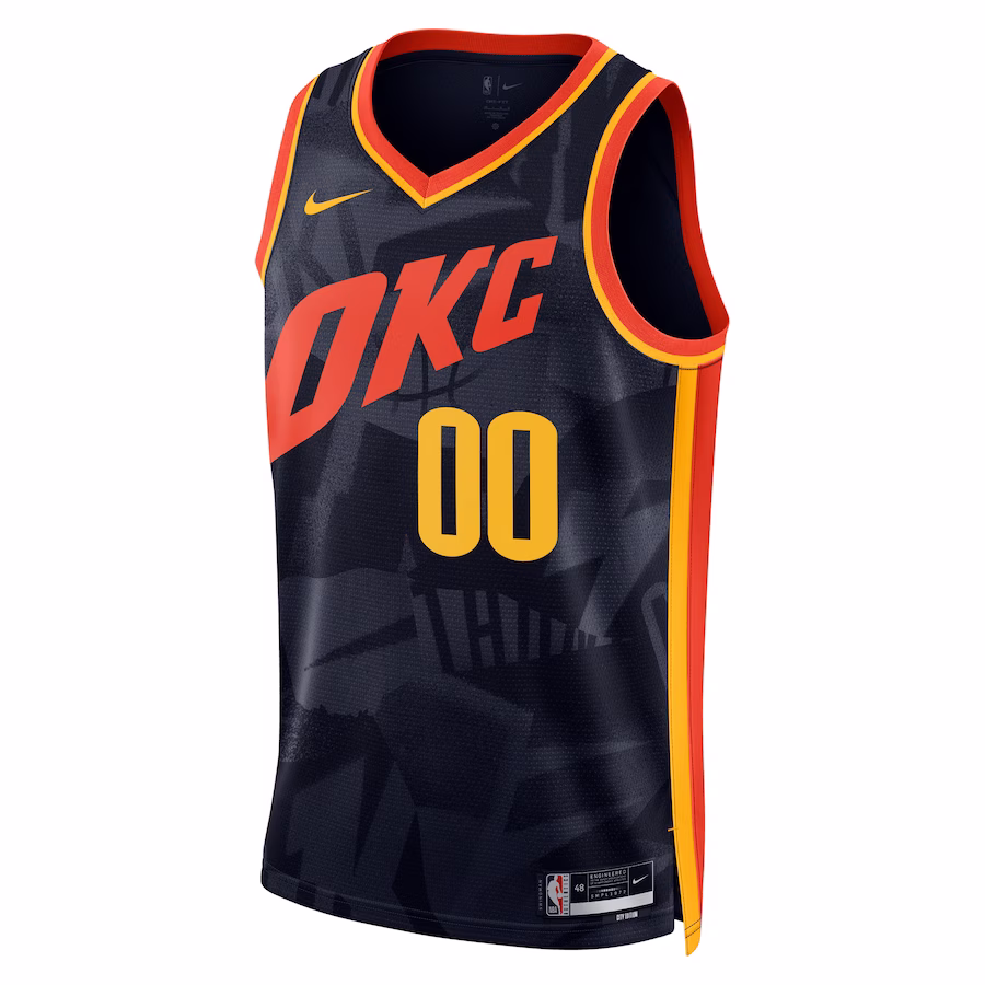 Unisex Oklahoma City Thunder Nike Navy 2023/24 Custom Swingman Jersey - City Edition