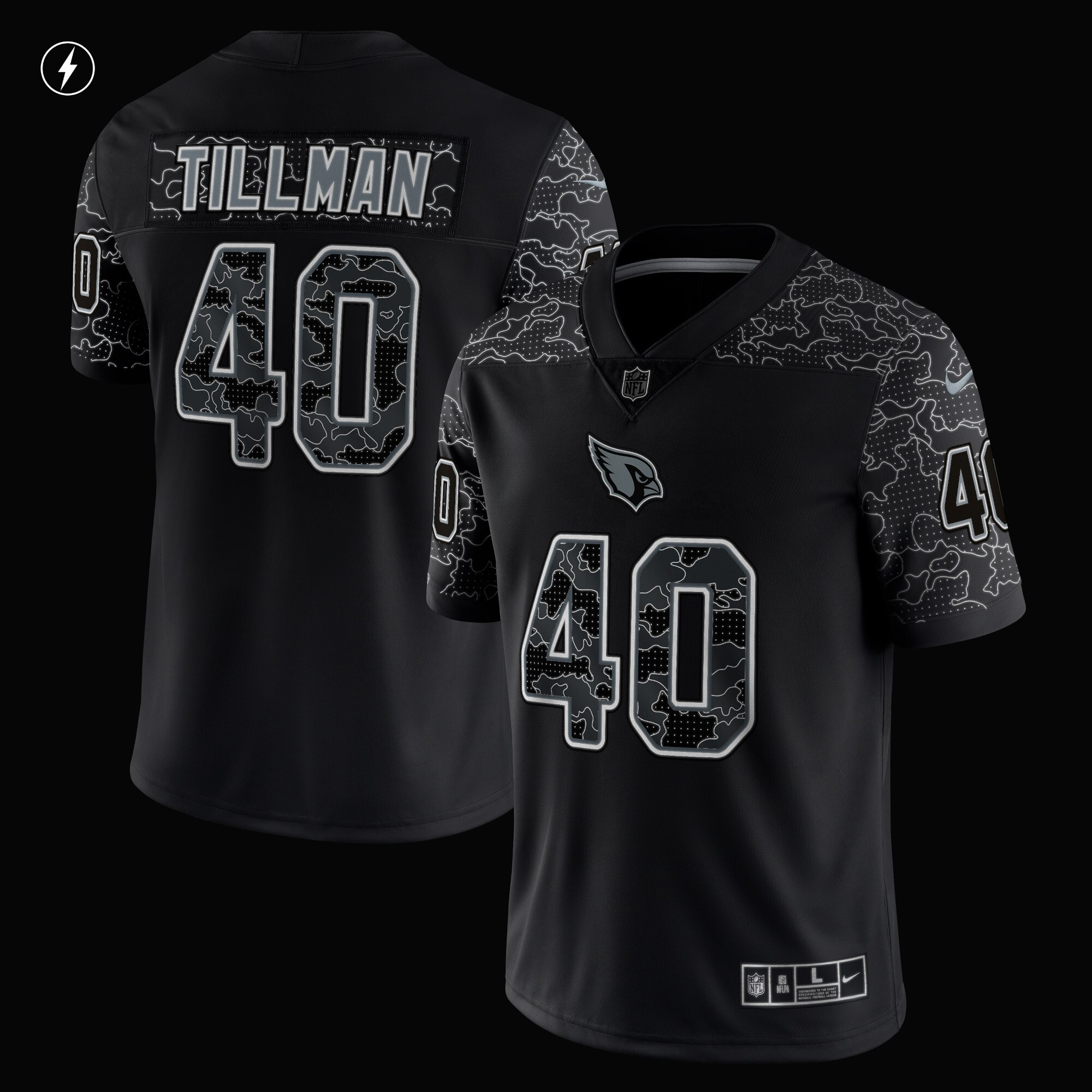 Pat Tillman Arizona Cardinals Retired Player RFLCTV Limited Jersey - Black
