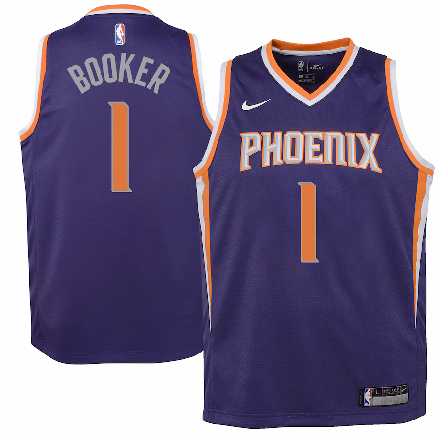 Youth Phoenix Suns Devin Booker Nike Purple Swingman Jersey - Icon Edition