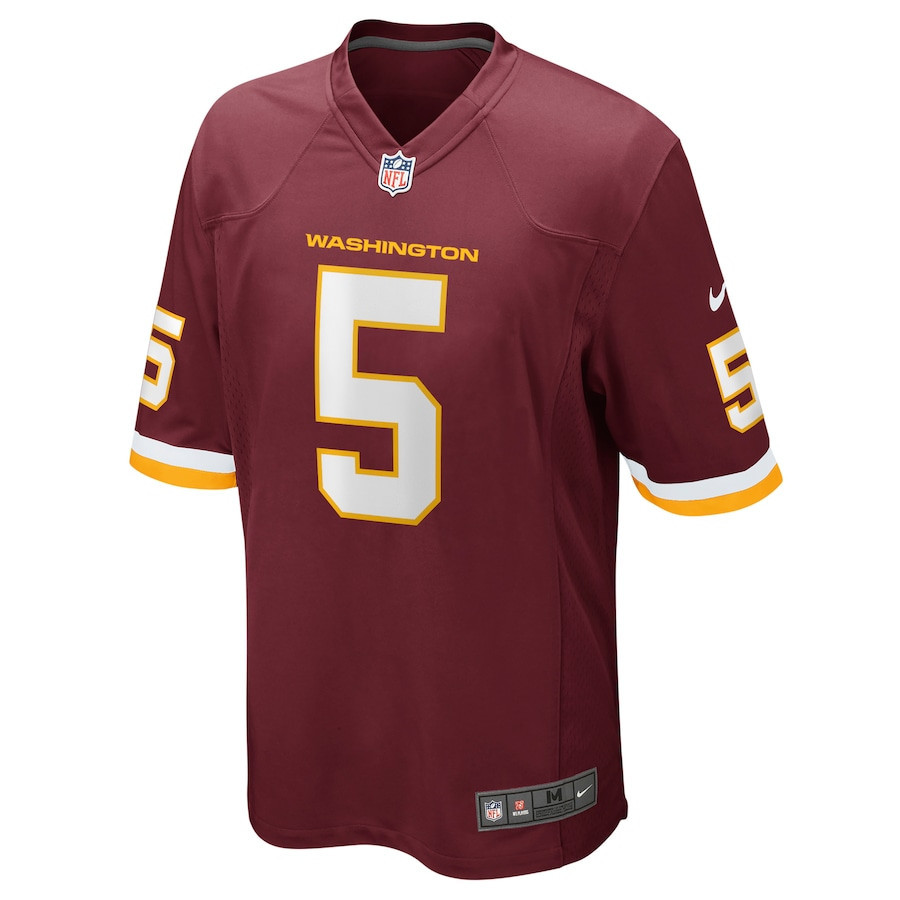 Tress Way 5 Washington Commanders Football Team Men Game Jersey - Burgundy