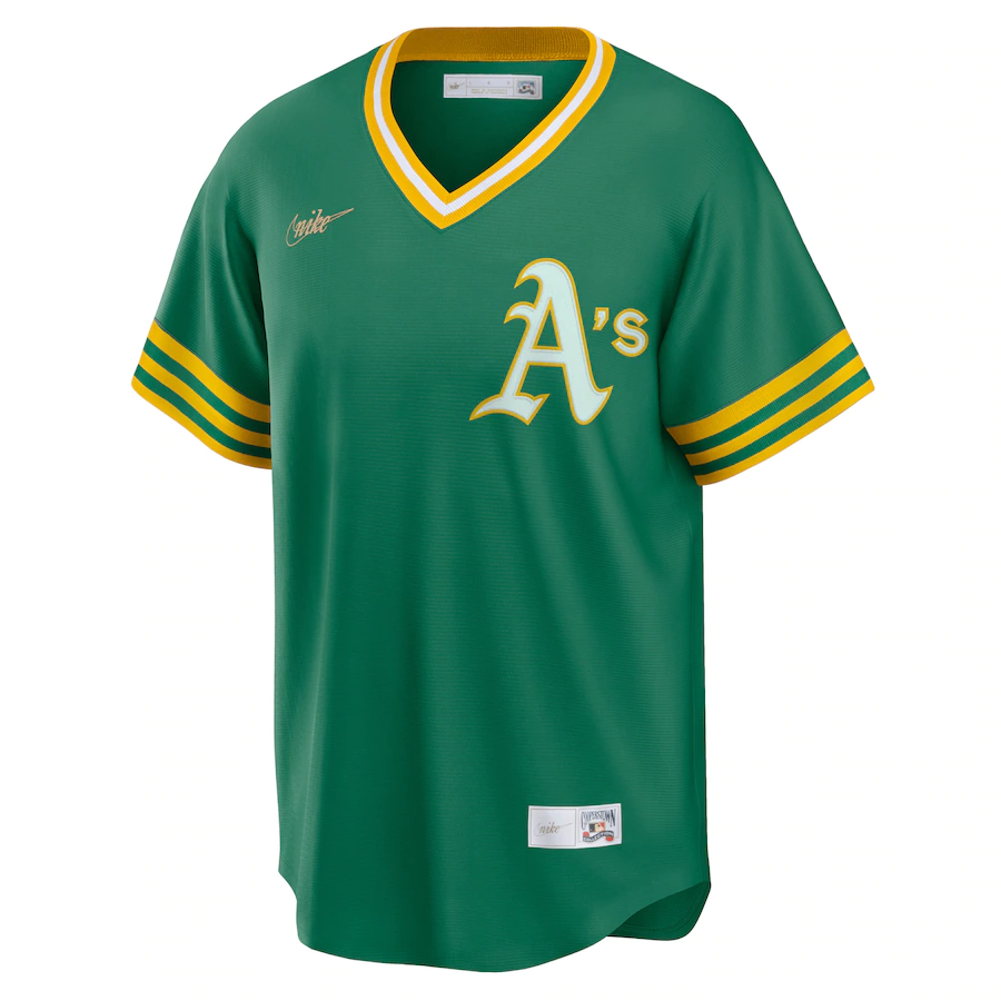 Youth Oakland Athletics Reggie Jackson Nike Kelly Green Road Cooperstown Collection Player Jersey