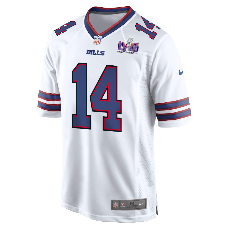 Stefon Diggs 14 Signed Buffalo Bills Super Bowl LVIII Game Men Jersey - White