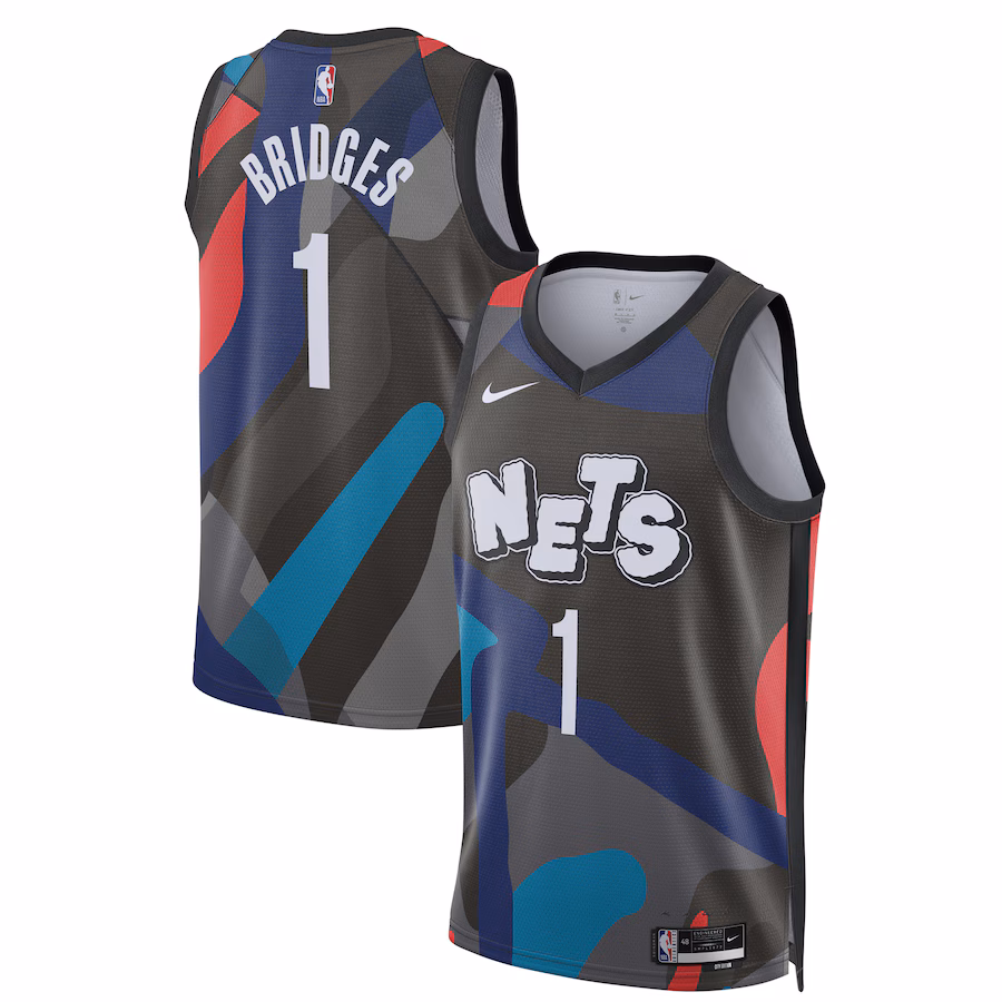 Unisex Brooklyn Nets Mikal Bridges Nike Black 2023/24 Swingman Jersey - City Edition