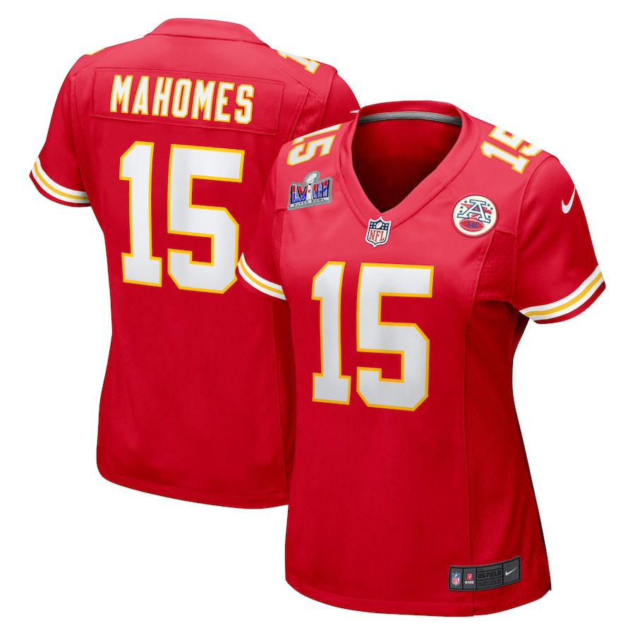Womens Kansas City Chiefs Patrick Mahomes Red Super Bowl LVIII Game Jersey