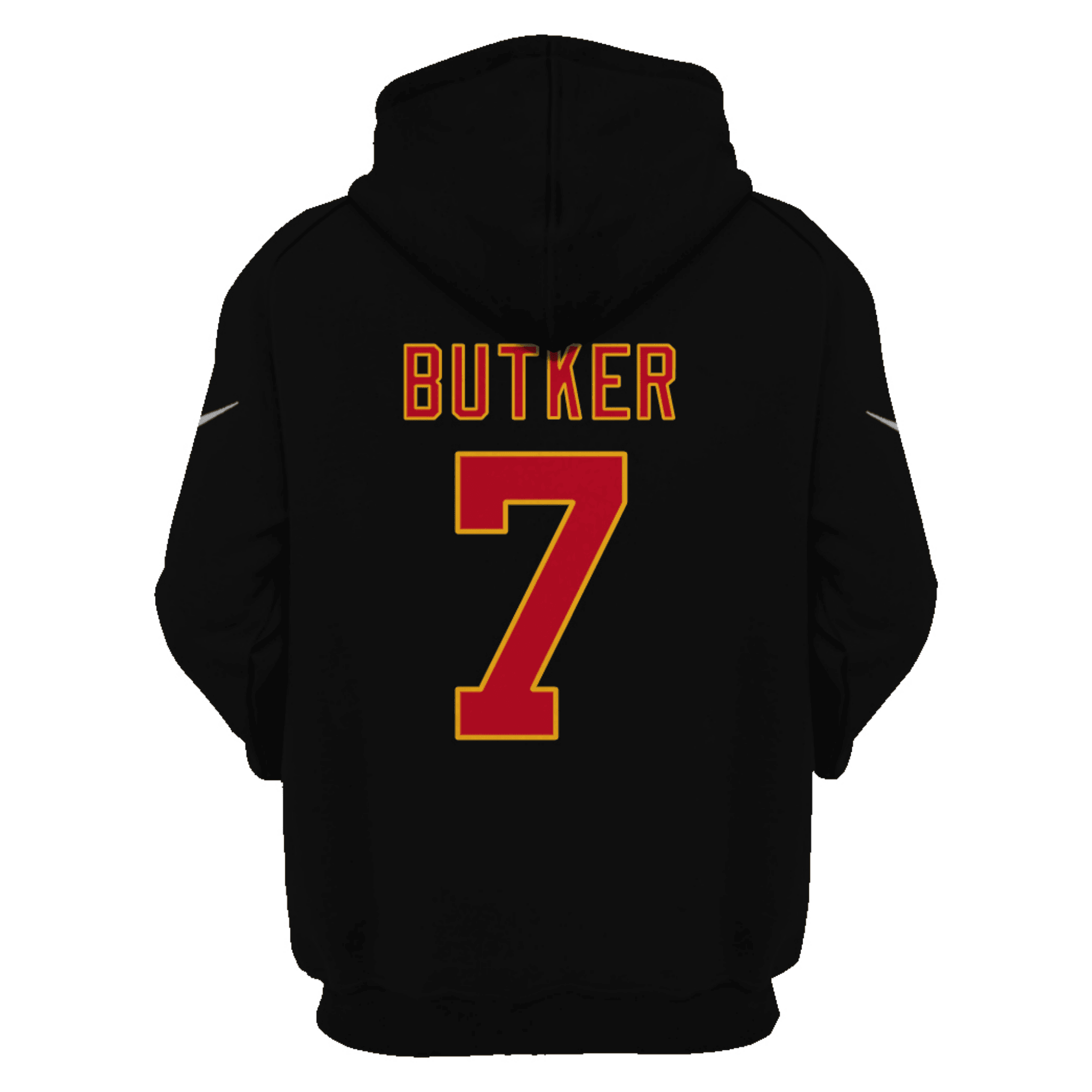Harrison Butker 7 Kansas City Chiefs Super Bowl LVIII All Over Printed Pullover Hoodie - Black