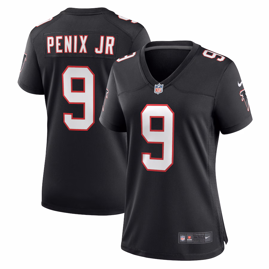 Michael Penix Jr. Atlanta Falcons Nike Women's Throwback Game Jersey - Black