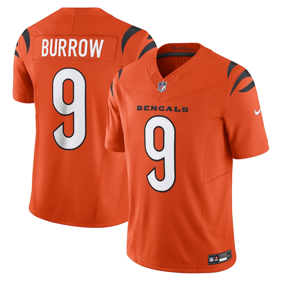 Mens Cincinnati Bengals Joe Burrow Orange Vapor F.U.S.E. Limited Jersey