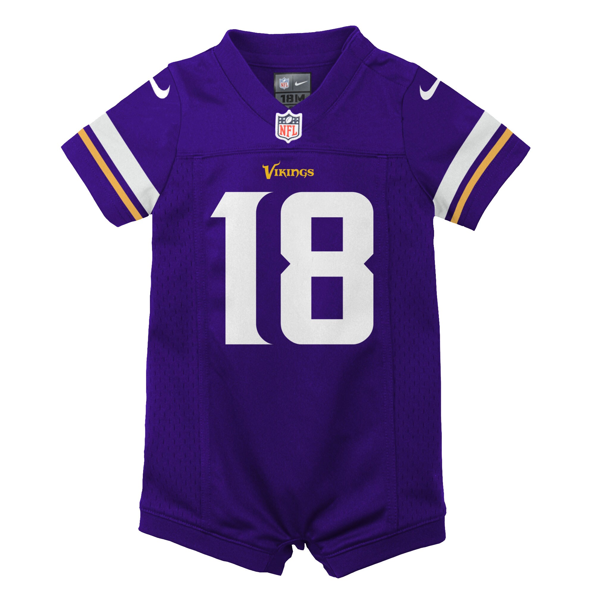 Justin Jefferson Minnesota Vikings Newborn & Infant Game Romper Jersey - Purple