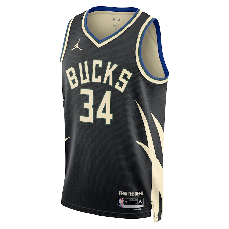 Unisex Milwaukee Bucks Giannis Antetokounmpo Jordan Brand Black Jersey