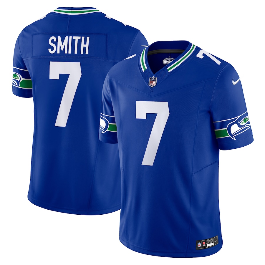 Mens Seattle Seahawks Geno Smith Royal Alternate Vapor F.U.S.E. Limited Jersey