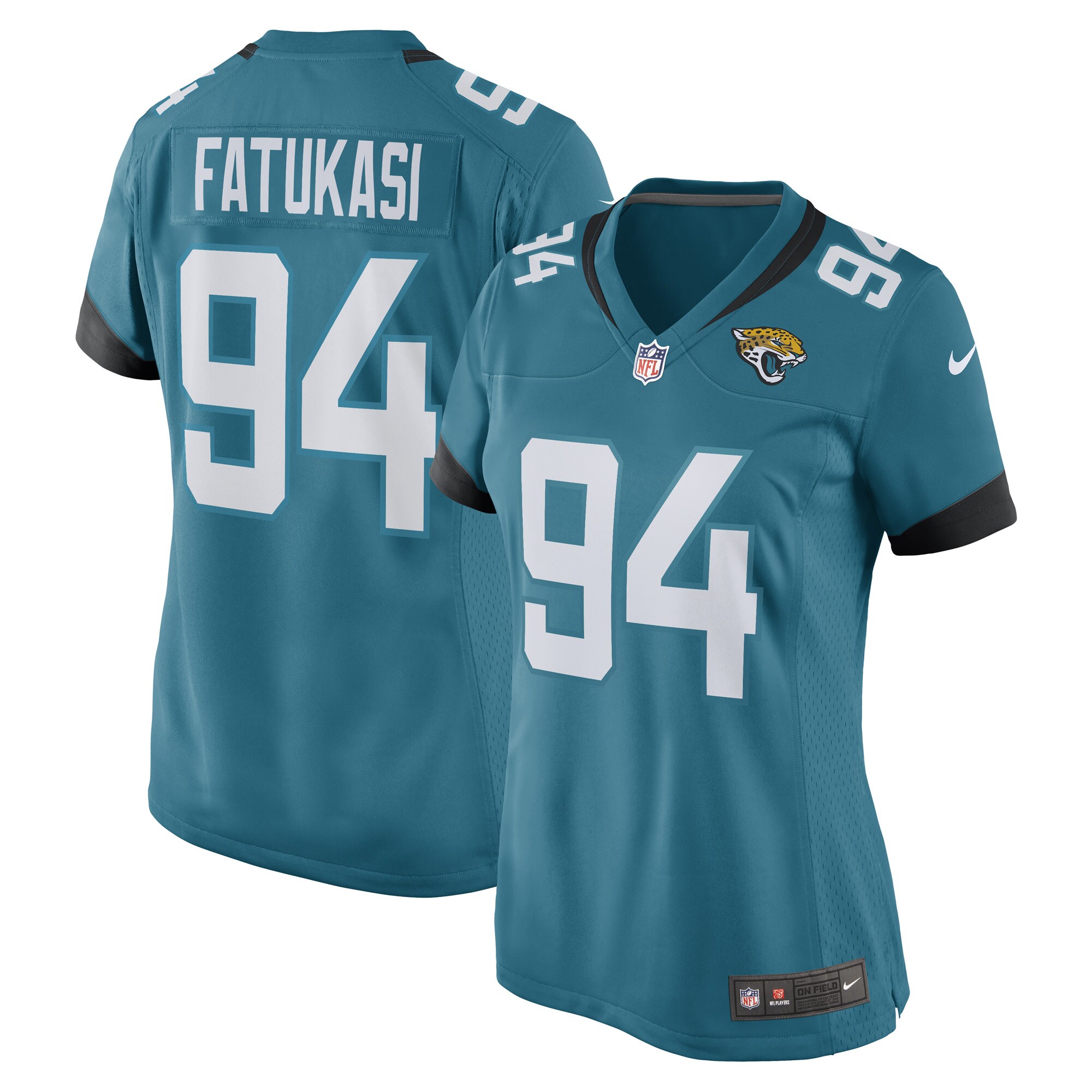 Folorunso Fatukasi Jacksonville Jaguars Women's Game Player Jersey - Teal