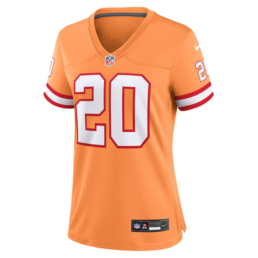 Ronde Barber 20 Tampa Bay Buccaneers Women Throwback Game Jersey - Orange