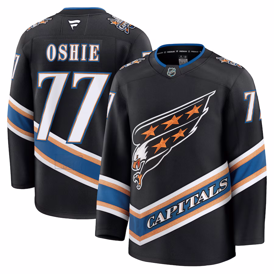 TJ Oshie Washington Capitals Fanatics Alternate 50th Anniversary Premium Jersey - Black