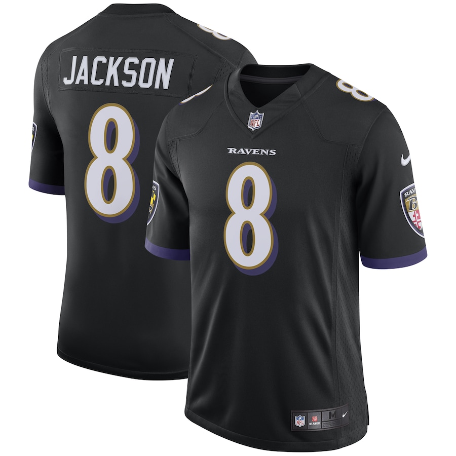 Mens Baltimore Ravens Lamar Jackson Black Speed Machine Limited Jersey