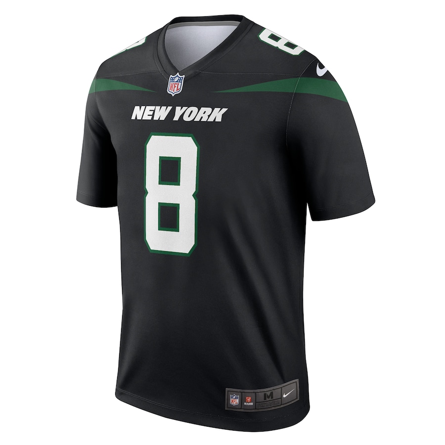 Mens New York Jets Aaron Rodgers Stealth Black Alternate Legend Player Jersey