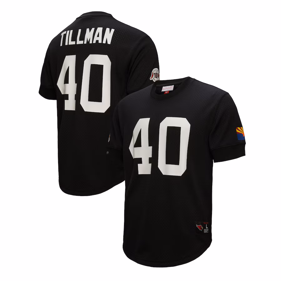 Pat Tillman Arizona Cardinals Mitchell & Ness Retired Player Name & Number Mesh Top - Black