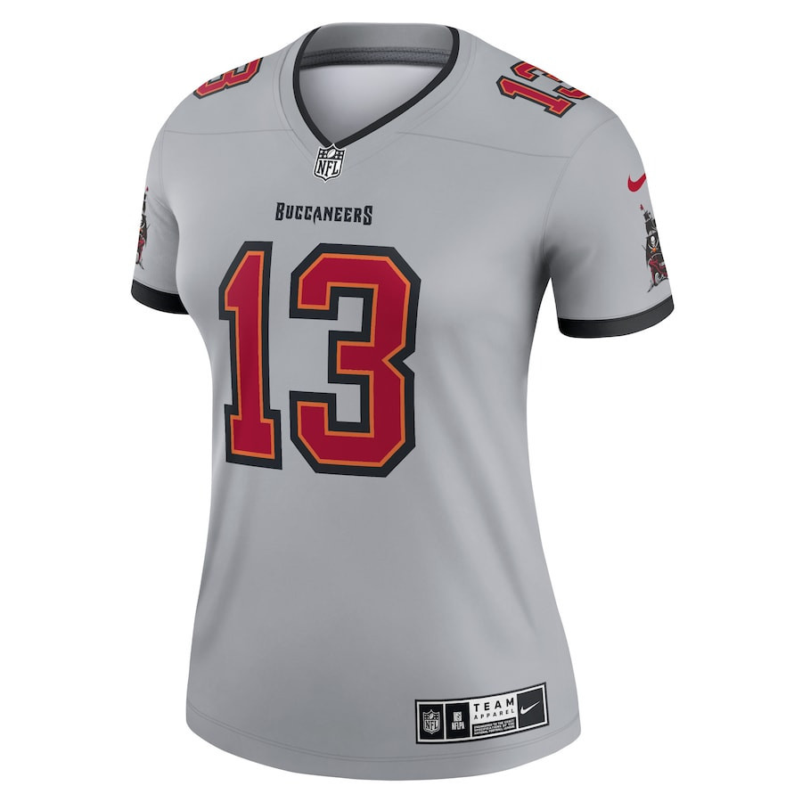 Mike Evans 13 Tampa Bay Buccaneers Women Inverted Legend Jersey - Gray