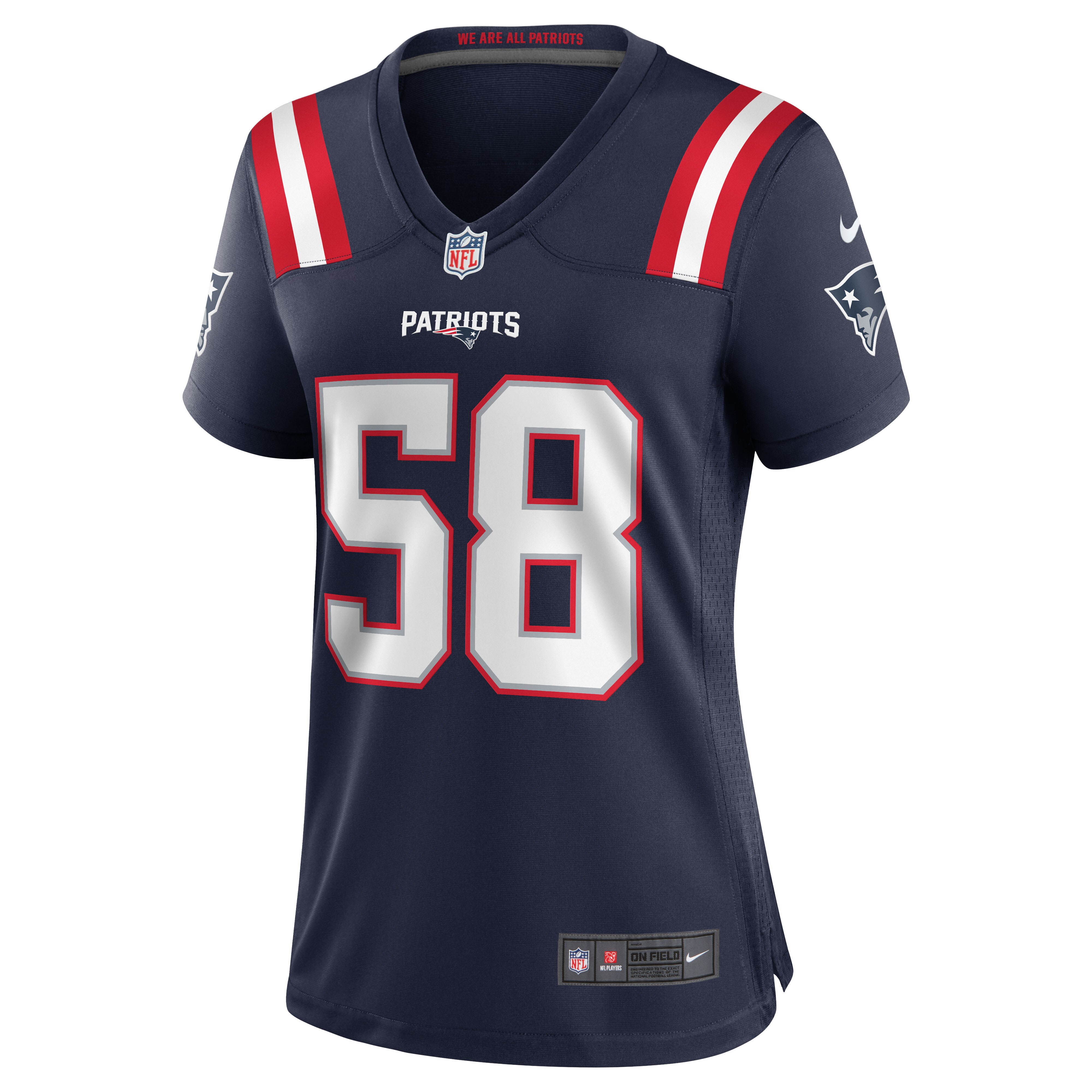 Anfernee Jennings New England Patriots Women's Team Game Jersey - Navy