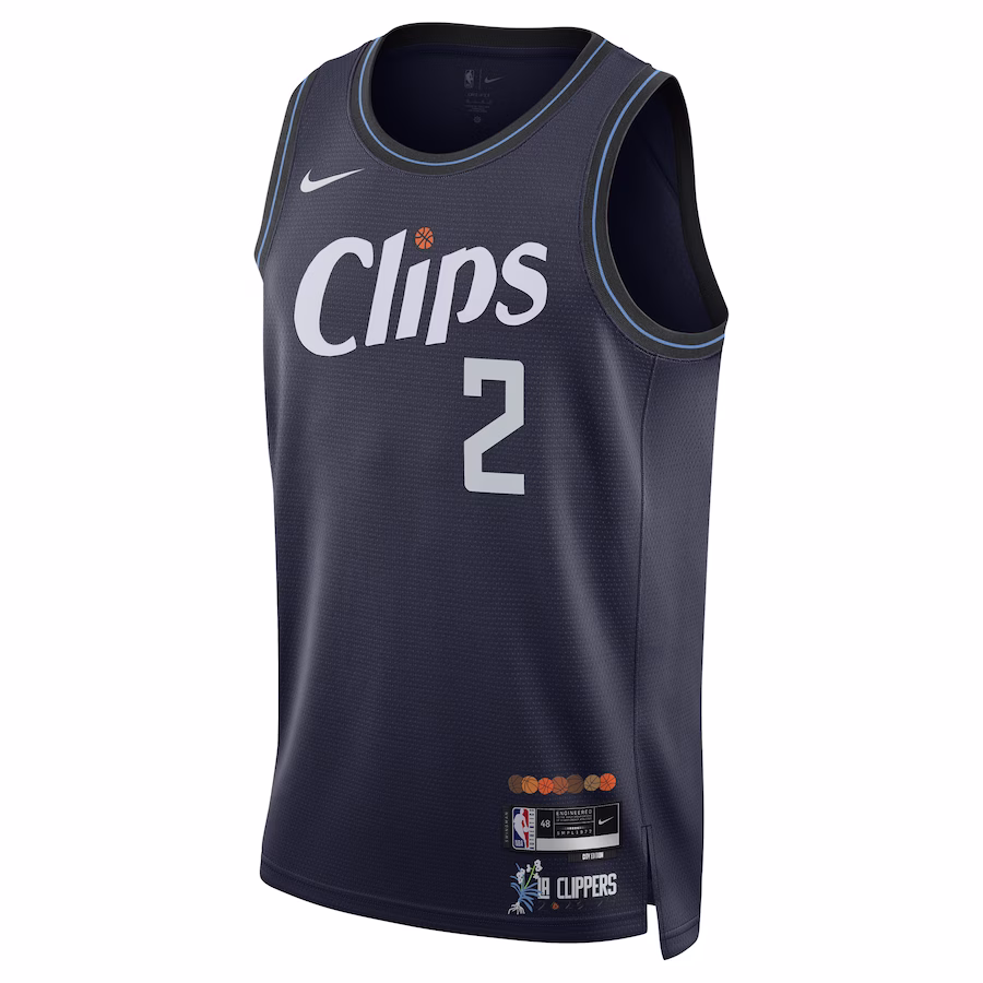Unisex LA Clippers Kawhi Leonard Nike Navy 2023/24 Swingman Jersey - City Edition
