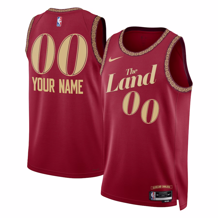 Unisex Cleveland Cavaliers Nike Wine 2023/24 Custom Swingman Jersey - City Edition