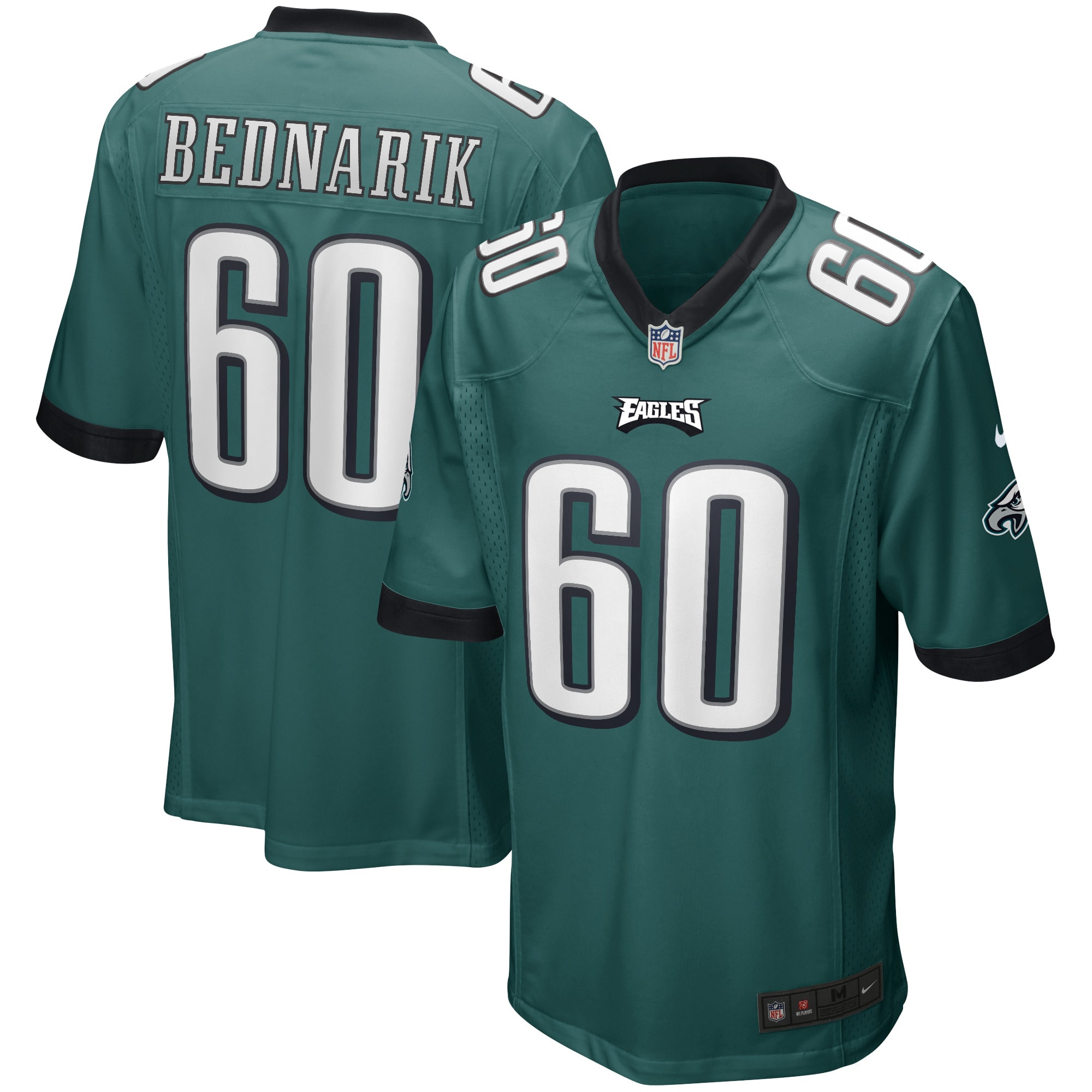 Chuck Bednarik Philadelphia Eagles Game Retired Player Jersey - Midnight Green