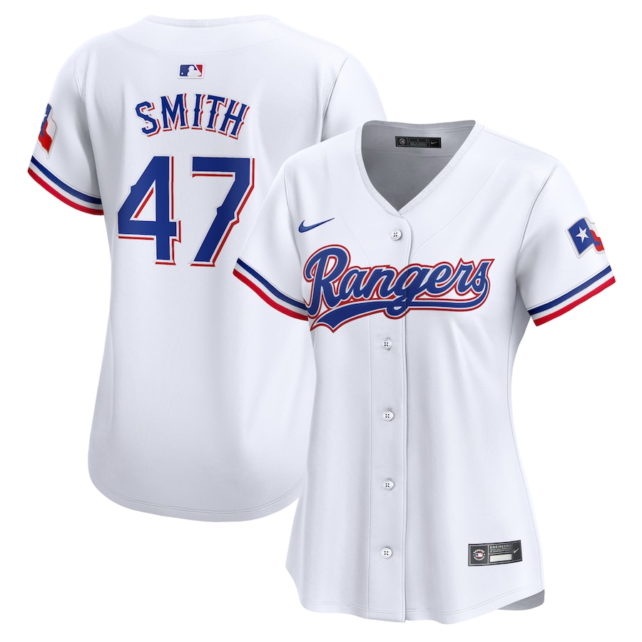 Youth Texas Rangers Josh H. Smith Nike White Home Limited Player Jersey