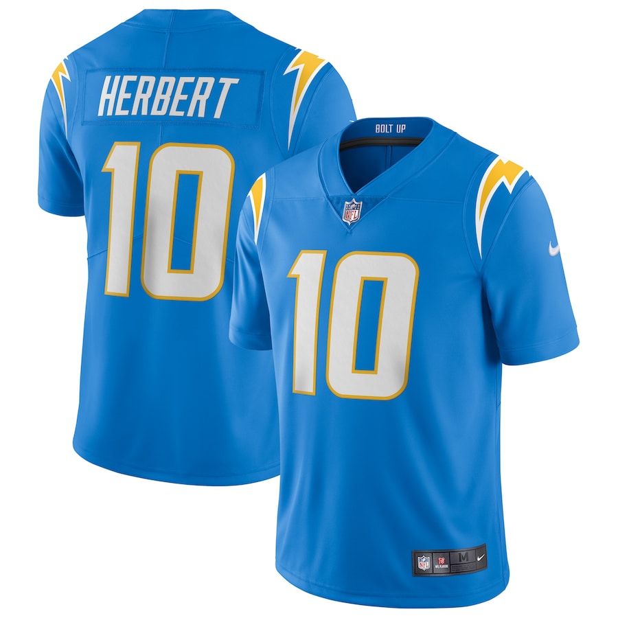 Mens Los Angeles Chargers Justin Herbert Powder Blue Vapor Limited Jersey