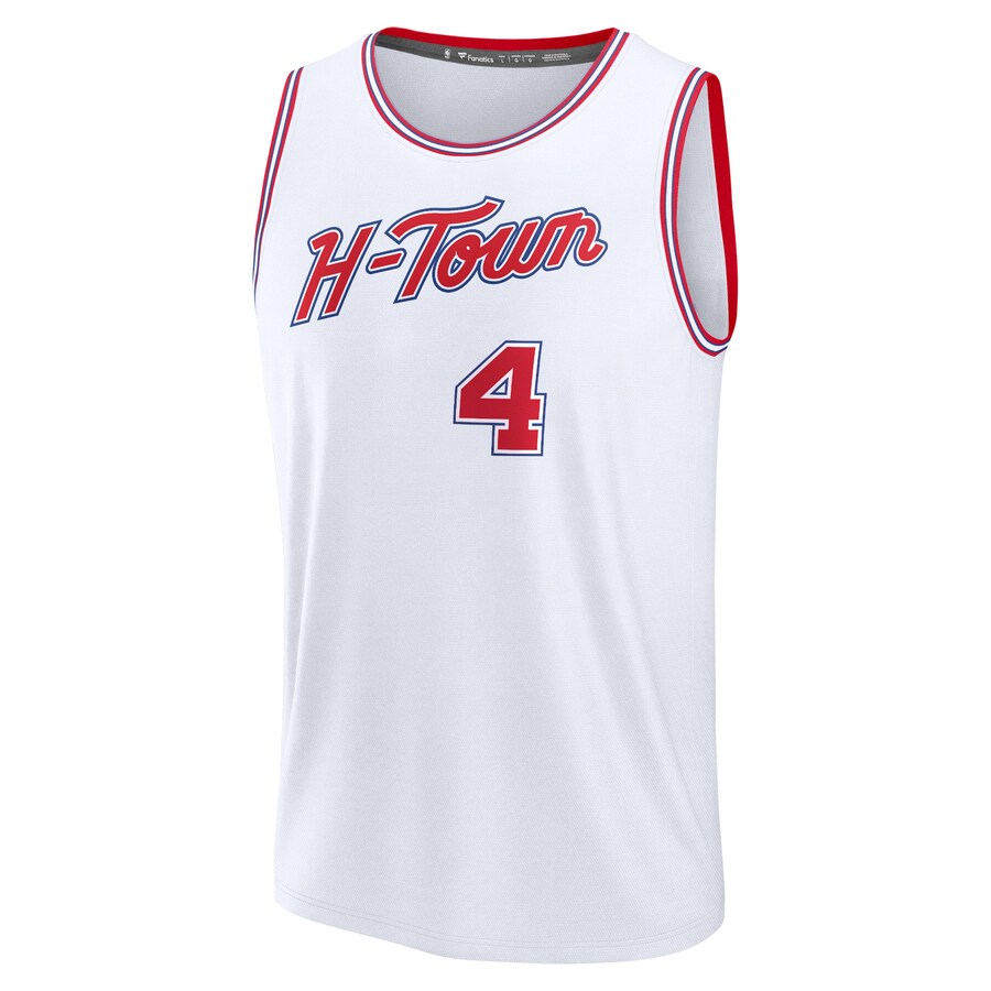 Unisex Houston Rockets Jalen Green Fanatics Branded White 2023/24 Fast Break Jersey - City Edition