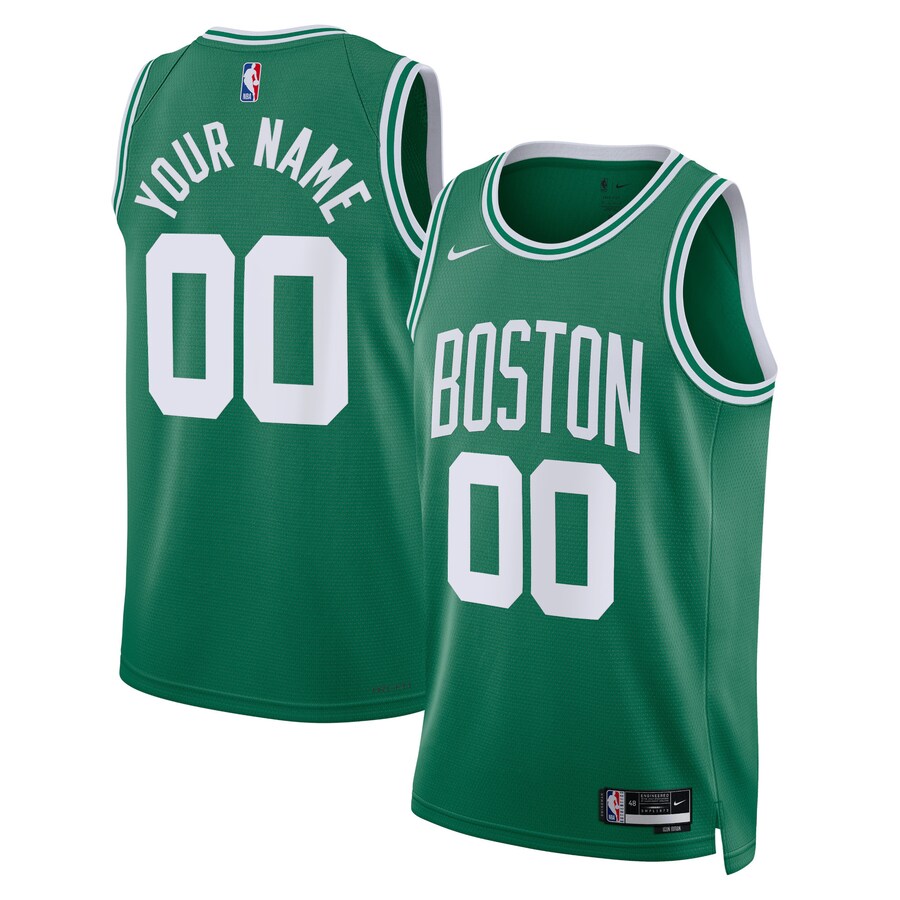 Unisex NBA Boston Celtics Kelly Green Swingman Custom Jersey - Icon Edition