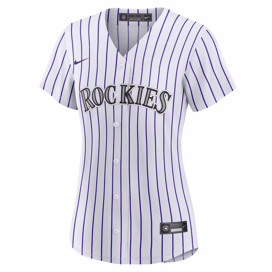 Youth Colorado Rockies Kris Bryant Nike White/Purple Replica Player Jersey