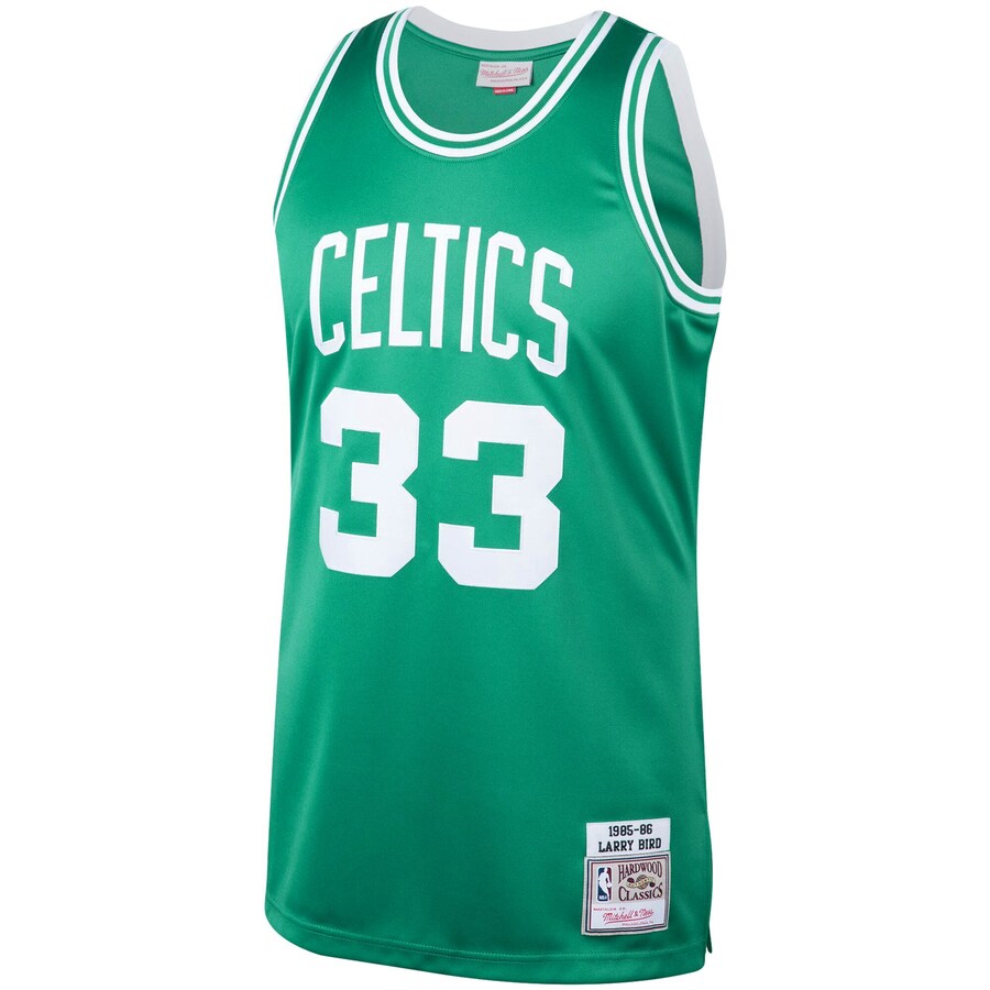 Men's Boston Celtics Larry Bird Mitchell & Ness Kelly Green 1985 Hardwood Classics Authentic Jersey