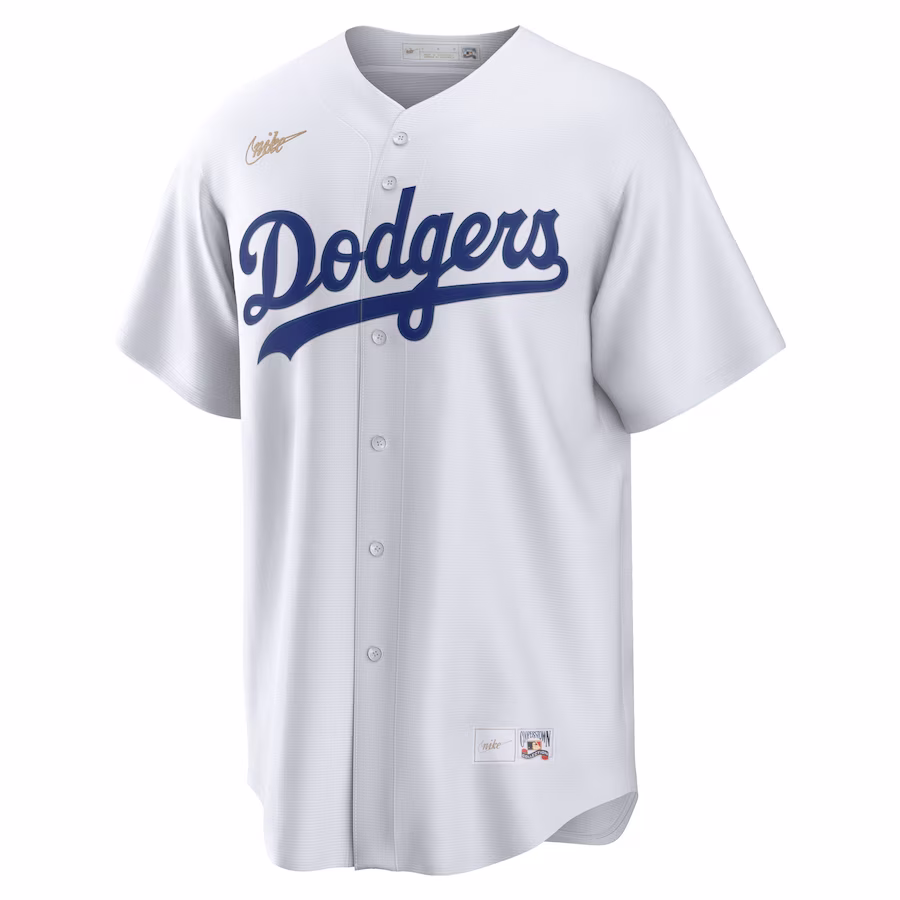 Youth Brooklyn Dodgers Nike White Home Cooperstown Collection Team Jersey