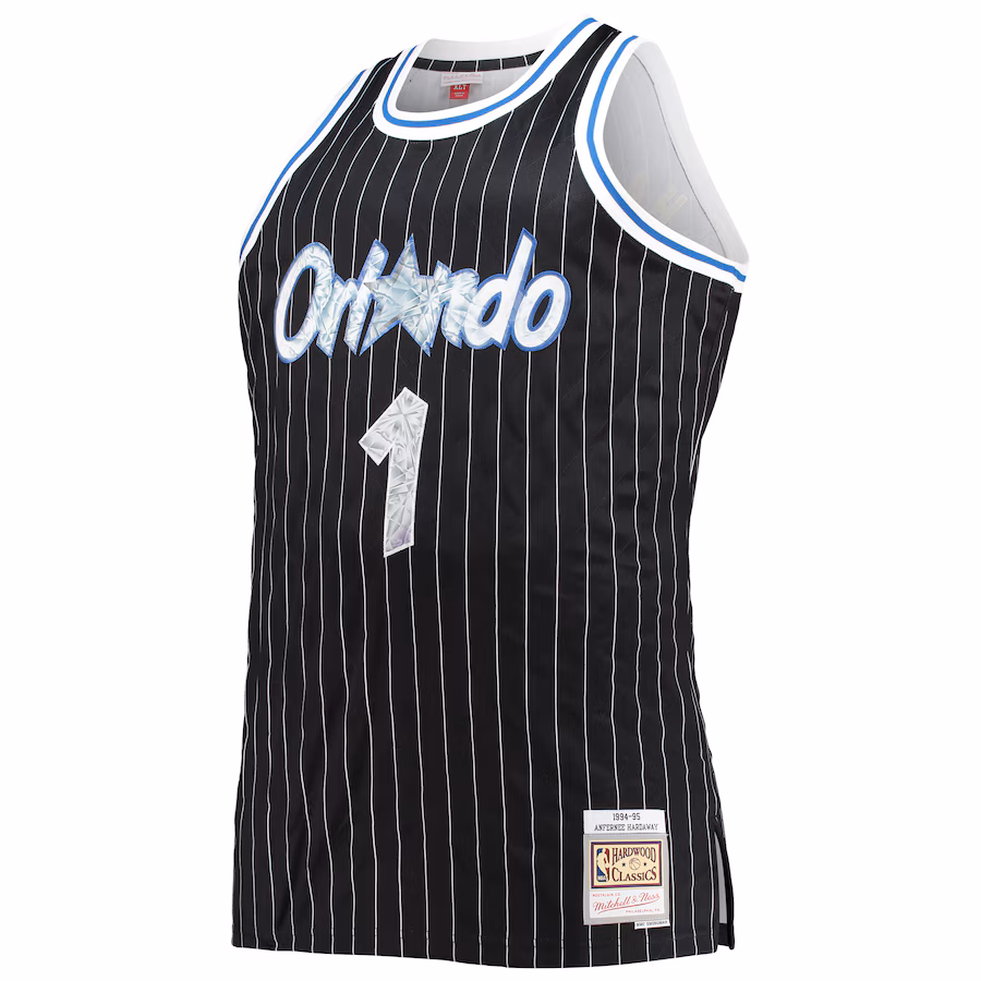 Men's Orlando Magic Penny Hardaway Mitchell & Ness Black Big & Tall 1994-95 NBA 75th Anniversary Diamond Swingman Jersey