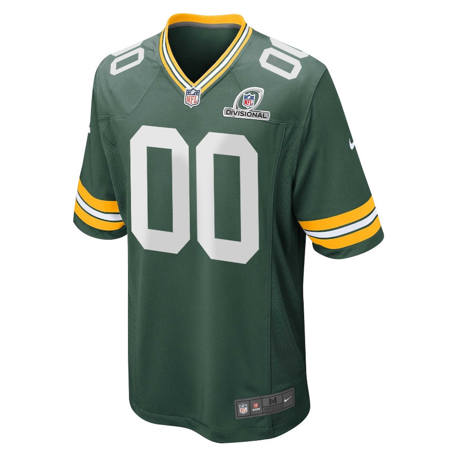Green Bay Packers 2024 Divisional Patch Game Men Custom Jersey - Green