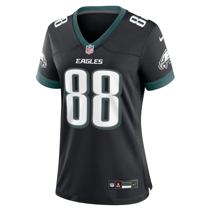 Dallas Goedert 88 Philadelphia Eagles Alternate Game Women Jersey - Black